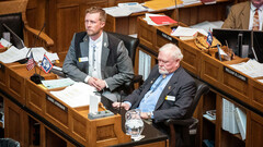 I co-sponsor della legge sul divieto di circolazione dei veicoli elettrici (immagine: Matt Idler per Cowboy State Daily)