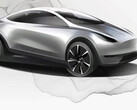Disegno del progetto di un EV compatto (immagine: Tesla)