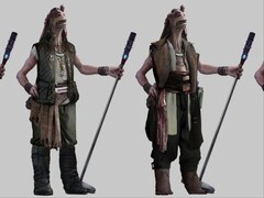 Le presunte immagini trapelate di Star Wars Eclipse mostrano un personaggio Gungan (nella foto), insieme ad altri. (Fonte immagine: MP1st)