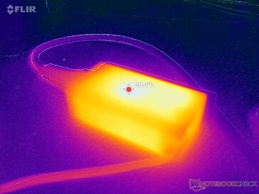 L'adattatore CA raggiunge oltre 40 C quando si utilizzano carichi impegnativi