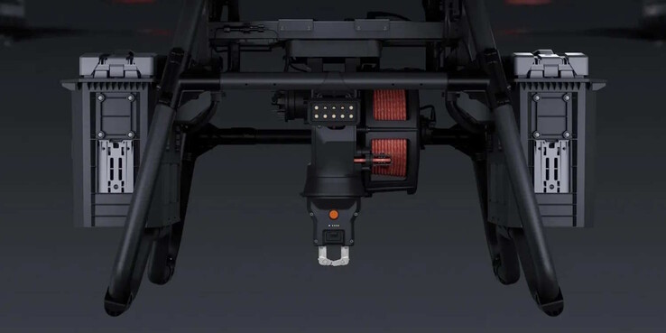 È possibile utilizzare un verricello e due batterie. (Fonte immagine: DJI)