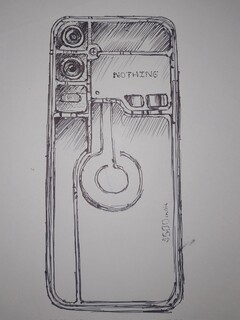 Il concept art di Nothing Phone. (Fonte: Anirudh Puranik su Twitter)