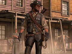 John Marston in una scena cittadina di Red Dead Redemption (Fonte: Rockstar Games)