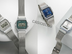 Da sinistra a destra, Casio A158WEM-3, A158WEM-7, AQ-230EM-2A e AQ-230EM-7A. (Fonte: Casioblog)