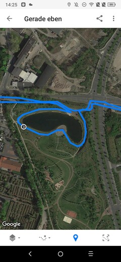 GPS test: Alcatel 3 – Pedalata intorno al lago