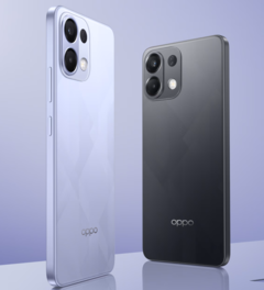 L'Oppo K13 è disponibile nei colori viola ghiaccio e nero prisma (Fonte: Oppo)