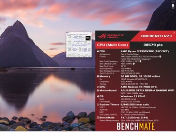 Risultato del benchmark multi-core Cinebench R23 per la CPU Ryzen 9 9950X3D2.