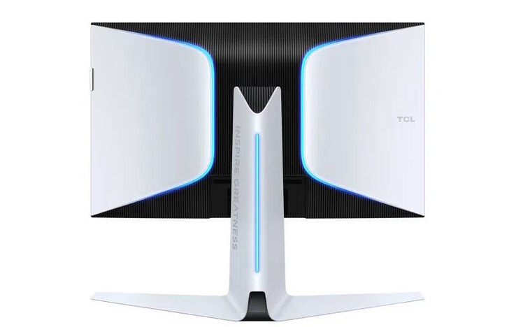 Il monitor gaming 4K da 27 pollici ha un'illuminazione integrata e un supporto piuttosto grande (Fonte: TCL)