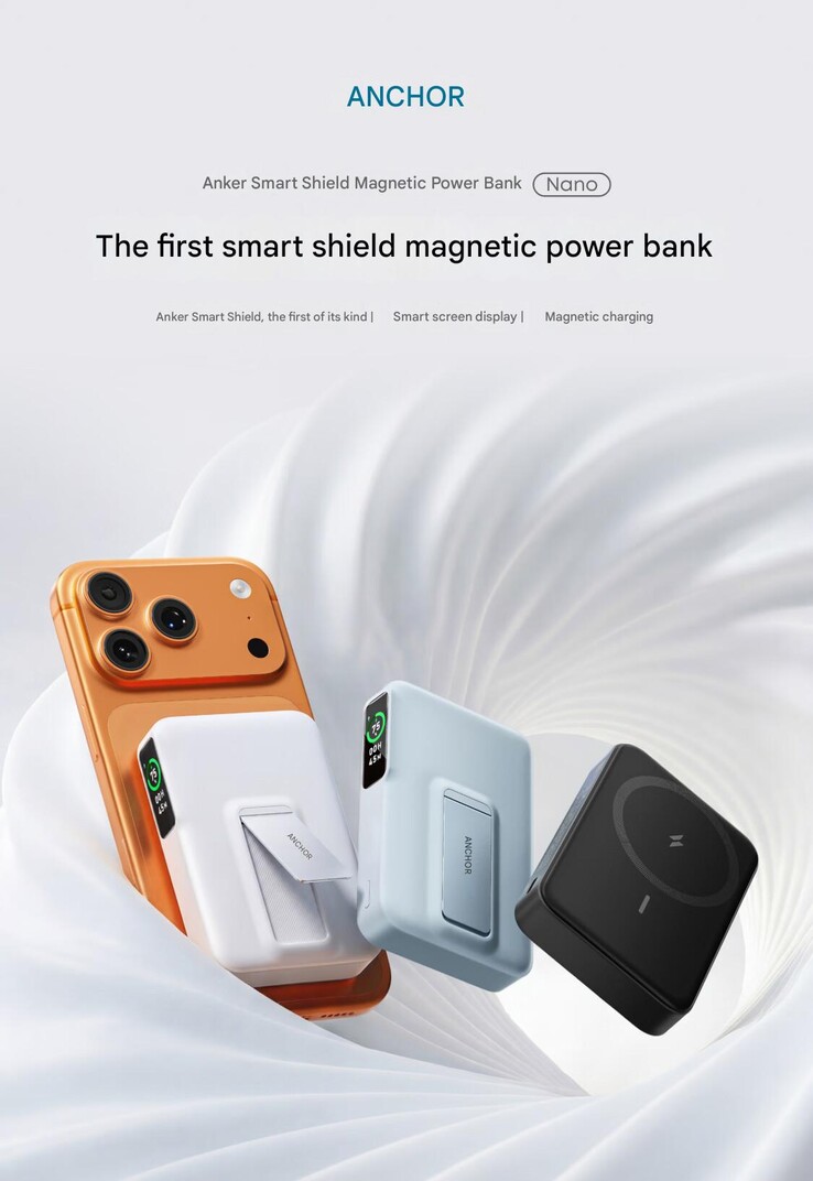 La banca di energia magnetica Anker Nano Smart Shield (traduzione automatica)