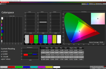 Spazio colore (modalità colore: Professionale, temperatura colore: Standard, spazio colore di destinazione: sRGB)