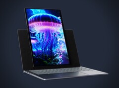 Lenovo ha sviluppato un notebook con un display che può essere ruotato in modalità verticale. (Fonte immagine: Evan Blass, modificato)