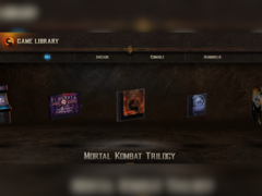 Uno screengrab della libreria di giochi di Mortal Kombat Legacy Kollection (fonte: Atari YouTube)