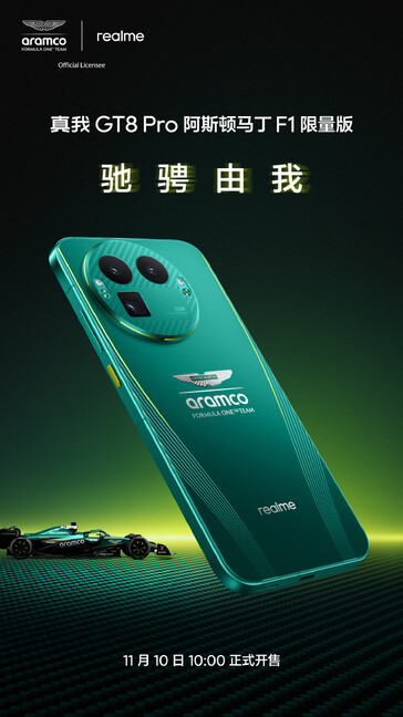 Realme GT 8 Pro Aston Martin F1 Edition (Fonte: Realme)