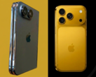 Modello di design iPhone Ultra trapelato (a sinistra) accanto all'iPhone 17 Pro (a destra) - modificato.