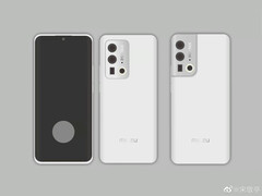 Un nuovo rendering di &quot;Meizu 19&quot;. (Fonte: Song Jingting via Weibo)