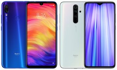 Il Redmi Note 7 e il Redmi Note 8 Pro sono stati entrambi i principali best-seller. (Fonte immagine: Xiaomi - edit)