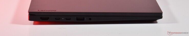 sinistra: HDMI, USB-C 3.2 Gen 1, USB4, USB-A 3.2 Gen 1, 3,5 mm Audio
