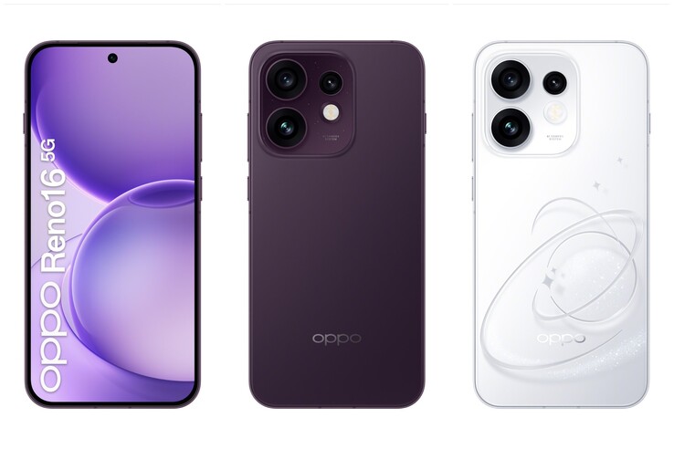 Il normale OPPO Reno 16.