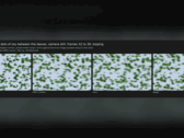 Confronto del rendering originale, lossy e lossy2 di AMD FSR 4.1.1 che mostra il fogliame in movimento.