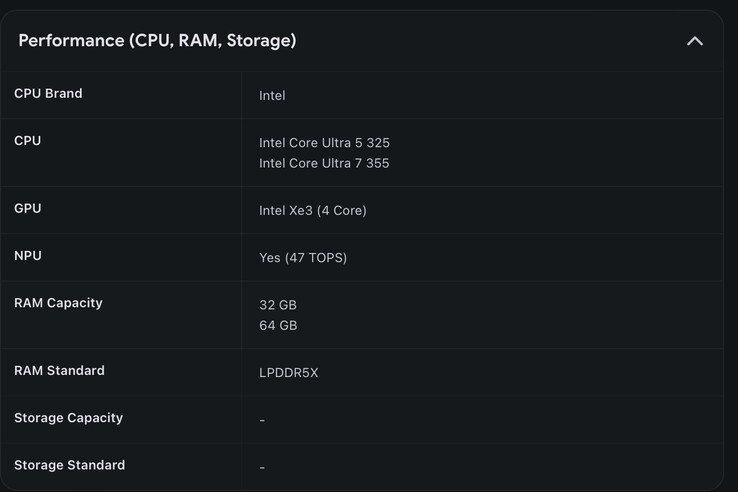 Specifiche tecniche trapelate relative al portatile Asus Googlebook CX9406.