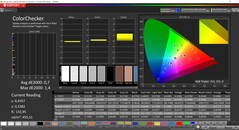 CalMAN ColorChecker calibrato (spazio colore di riferimento P3)