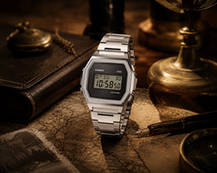 Il Casio A1000SP-7 presenta un design interamente in metallo