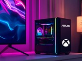 Mockup di un PC da gioco compatto con i loghi Asus e Xbox (Fonte immagine: Asus, Microsoft Gaming con modifiche)