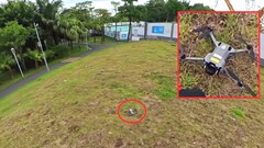 Scoperto per caso in un parco da un ciclista: il DJI Mini 5 Pro, il cui lancio è previsto per agosto. (Fonte: Mauro Tandoi, a cura di)
