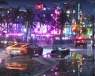 Screenshot di GTA 6 che mostra la vita notturna di Vice City