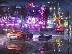 Screenshot di GTA 6 che mostra la vita notturna di Vice City