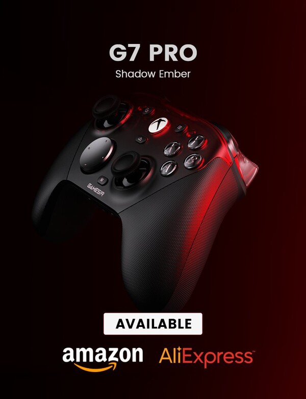 Il colore Shadow Ember di GameSir G7 Pro è disponibile per l'acquisto su Amazon e AliExpress. (Fonte: GameSir)