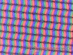 Matrice di subpixel RGB. La granulosità è minima, ma si nota se si guarda molto da vicino