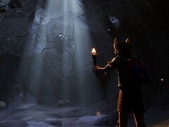 Un'immagine che mostra un ragno in Grounded.