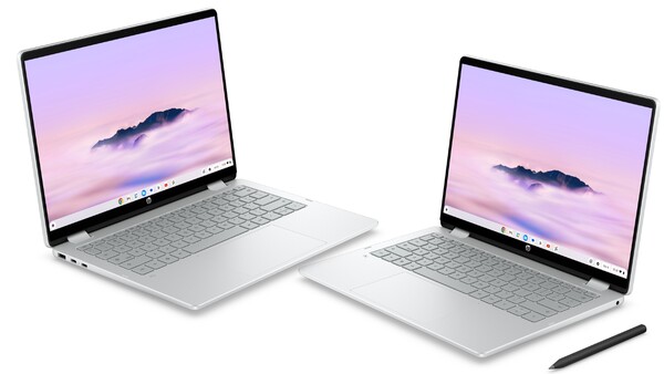 Il modello 2026 HP Chromebook Plus x360 14 è dotato di supporto per lo stilo. (Fonte: HP)