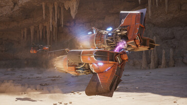 Nell'immagine: uno screenshot di gioco di Star Wars: Galactic Racer.