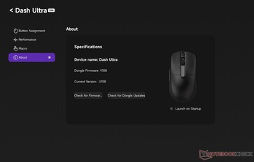 Sezione Controllo aggiornamenti software