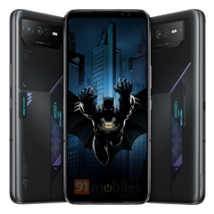 Ecco la prima occhiata all'Asus ROG Phone 6 Batman Edition (immagine via Evan Blass/91mobiles)