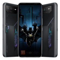 Ecco la prima occhiata all&#039;Asus ROG Phone 6 Batman Edition (immagine via Evan Blass/91mobiles)