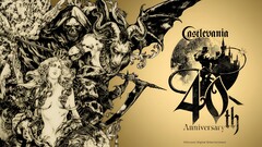 Un banner che annuncia il 40° anniversario di Castlevania