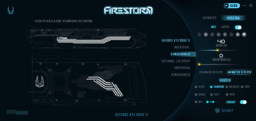 Zotac FireStorm - Effetti RGB e zone di illuminazione