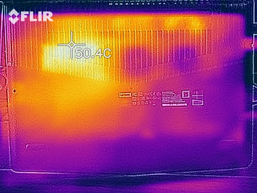 Immagine termica del lato inferiore sotto carico