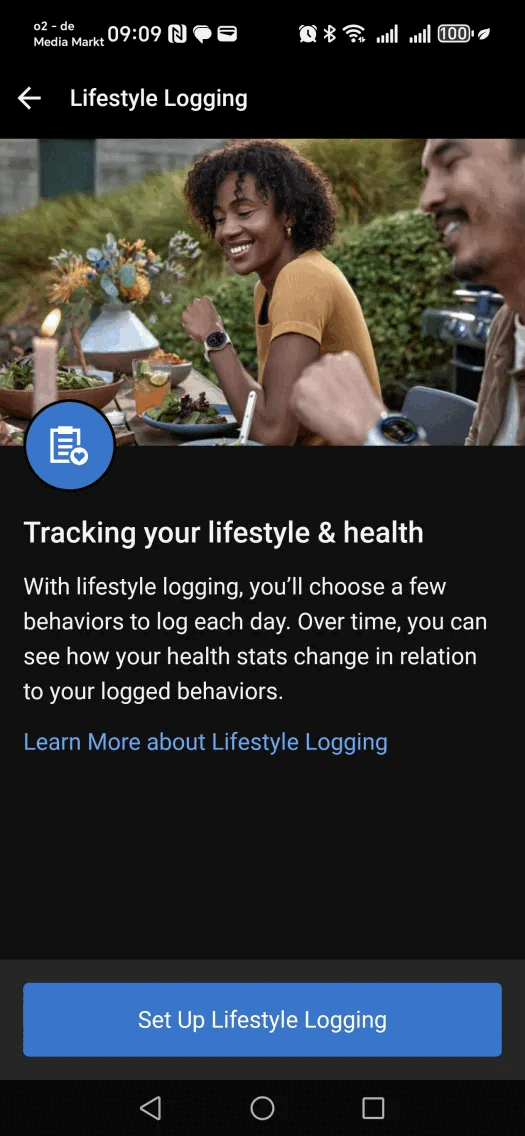 Una schermata dello strumento Garmin Lifestyle Logging. (Fonte immagine: Screenshot)