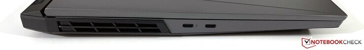 Lato sinistro: USB-C 4 con Thunderbolt 4 (DisplayPort 1.4), USB-C 3.2 Gen.2 (DisplayPort 1.4)