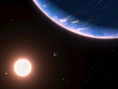 Un'illustrazione d'artista che mostra un esopianeta e una stella.