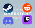 Gli amministratori delegati di 4 importanti forum/piattaforme sono stati convocati per testimoniare l'8 ottobre 2025. (Fonte immagine: Steam, Reddit, Discord, Twitch, Commissione per la Supervisione e la Riforma del Governo - Modifica)