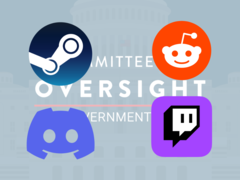 Gli amministratori delegati di 4 importanti forum/piattaforme sono stati convocati per testimoniare l'8 ottobre 2025. (Fonte immagine: Steam, Reddit, Discord, Twitch, Commissione per la Supervisione e la Riforma del Governo - Modifica)