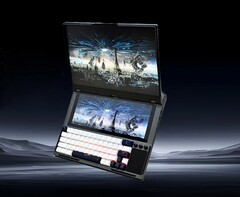 Krayzor racchiude un enorme display secondario e una tastiera meccanica nello chassis di un computer portatile. (Fonte: Krayzor)