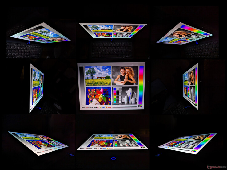 L'OLED mostra un effetto arcobaleno da ampi angoli di visione