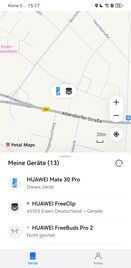 La localizzazione tramite mappa è possibile solo in HarmonyOS/EMUI.