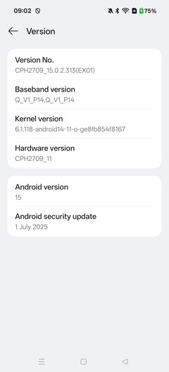 Software di OnePlus Nord 5